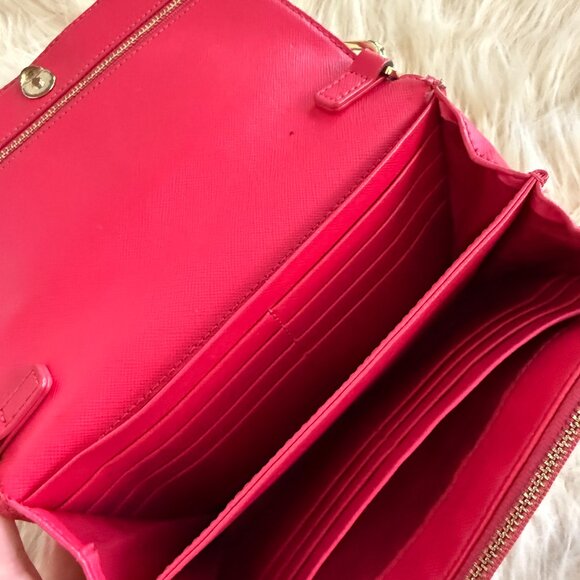 Tory Burch Chain Wallet - Purple Leather - Picture 5 of 9